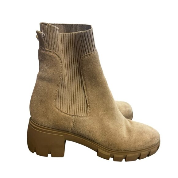 Steve Madden Halona Natural Tan Leather Ankle Boots Size 11 - Picture 4 of 5